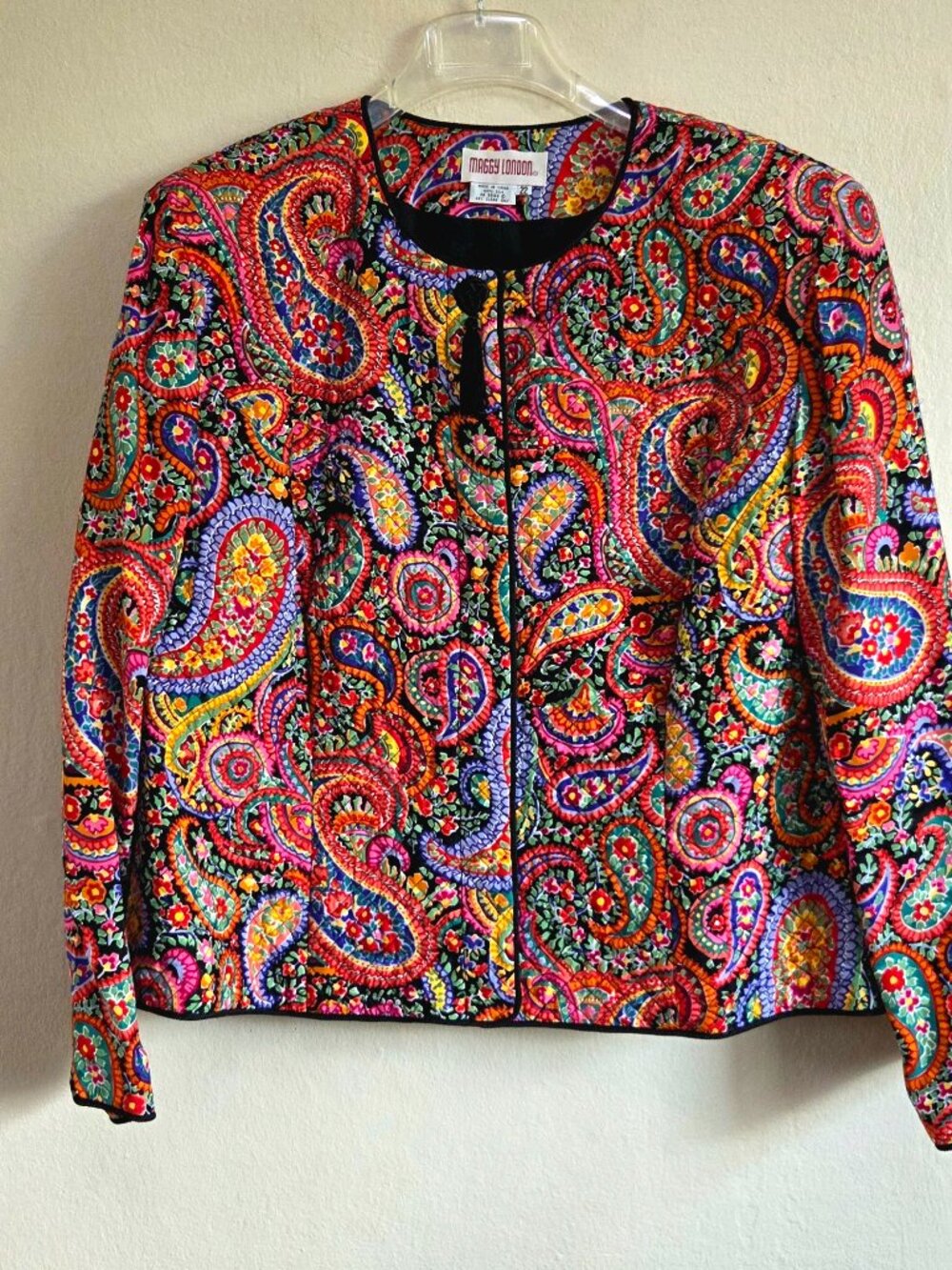 Vintage Maggy London Silk Shacket/Jacket – Size 22 – China – Multicolor 🎨🧥